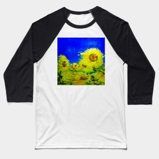 Sunflowers under the blue sky Baseball T-Shirt